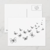 Butterflies die over de Pagina dansen Briefkaart (Voorkant / Achterkant)