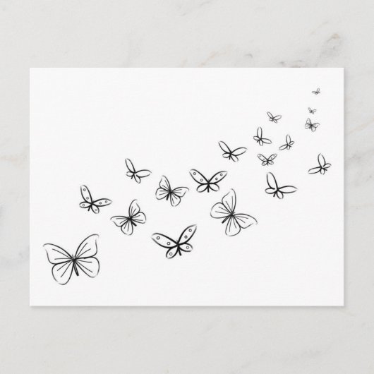 Butterflies die over de Pagina dansen Briefkaart (Voorkant)