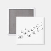 Butterflies die over de Pagina dansen Magneet (Voorkant / Achterkant)