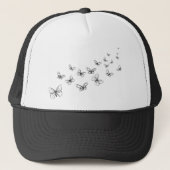 Butterflies die over de Pagina dansen Trucker Pet (Voorkant)