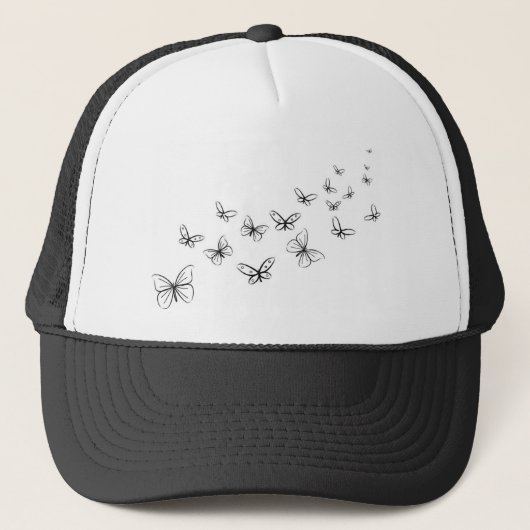 Butterflies die over de Pagina dansen Trucker Pet (Voorkant)