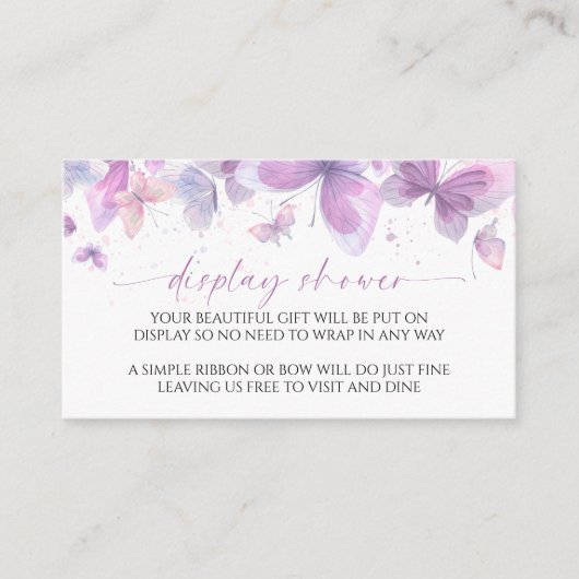 Butterflies Display Baby shower Enclosure Kaart (Voorkant)