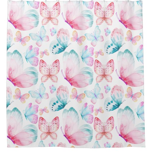 Butterflies Douchegordijn (Voorkant)
