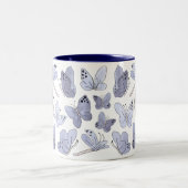 Butterflies & Dragonflies Kute Waterverf Tweekleurige Koffiemok (Center)