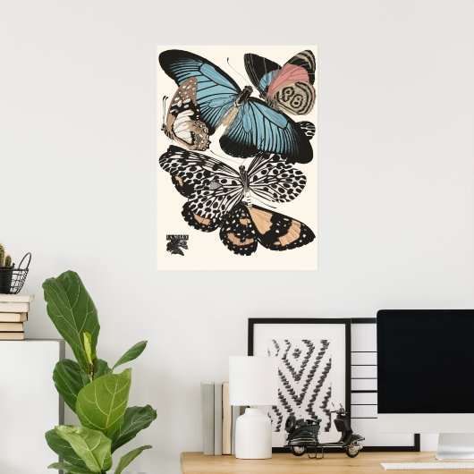 Butterflies E.A. Séguy Poster (Thuiskantoor)