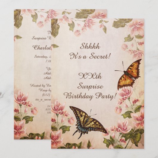 Butterflies en  Ammoniak verrassing Kaart (Voorkant / Achterkant)