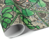 BUTTERFLIES EN ANTIEK LACE PATTERN GIFT WRAPPING CADEAUPAPIER (Rol Hoek)