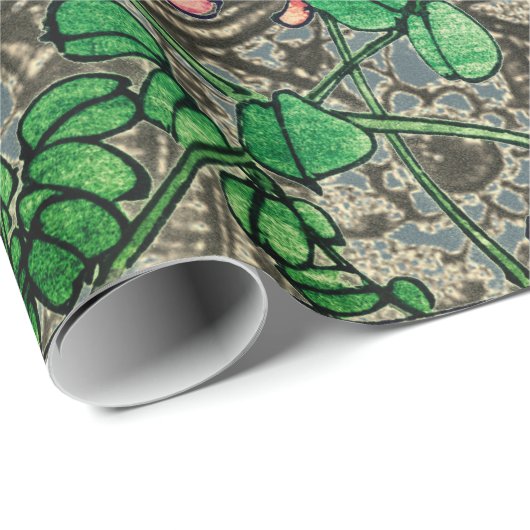 BUTTERFLIES EN ANTIEK LACE PATTERN GIFT WRAPPING CADEAUPAPIER (Rol Hoek)