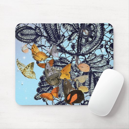 BUTTERFLIES EN ANTIEK MUISMAT VAN HET RUIMTEPATROO (Met muis)