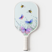 Butterflies en bijen die op Pickleball Paddle vlie (Achterkant)