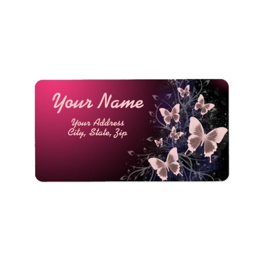 Butterflies en bladeren etiket (Voorkant)