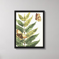 Butterflies en bladeren met zwart Lijst