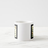 Butterflies en bladeren met zwart Lijst Espresso Kop (Voorkant)