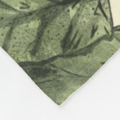 Butterflies en bladeren met zwart Lijst Fleece Deken (Hoek)