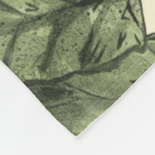 Butterflies en bladeren met zwart Lijst Fleece Deken (Hoek)