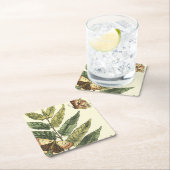 Butterflies en bladeren met zwart Lijst Kartonnen Onderzetters (Insitu)