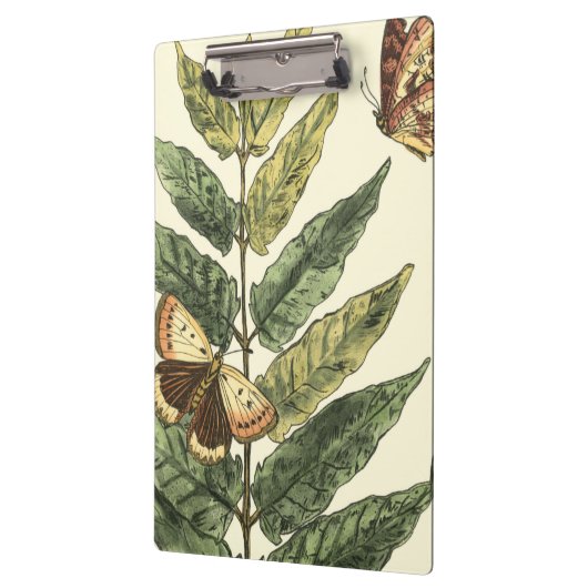 Butterflies en bladeren met zwart Lijst Klembord (Links)