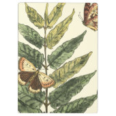 Butterflies en bladeren met zwart Lijst Klembord (Achterkant)
