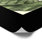 Butterflies en bladeren met zwart Lijst Poster (Hoek)