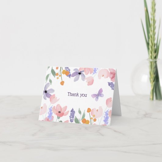 Butterflies en bloei bedankkaart (Voorkant)