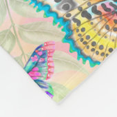 Butterflies en bloemen 4 Foto Collage Monogram Fleece Deken (Hoek)