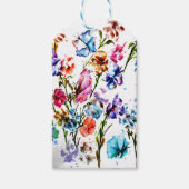 BUTTERFLIES EN BLOEMEN CADEAULABEL (Voorkant)