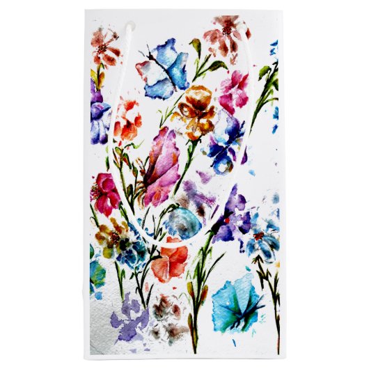 BUTTERFLIES EN BLOEMEN KLEIN CADEAUZAKJE (Achterkant)