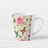 Butterflies en bloemen latte mok (Rechts)