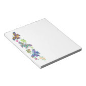 Butterflies en bloemen notitieblok (Schuin)