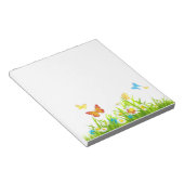 Butterflies en bloemen notitieblok (Schuin)