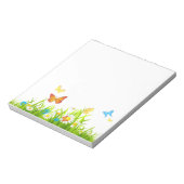 Butterflies en bloemen notitieblok (Linkerzijde)