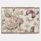 Butterflies en bloemen pasteldecor deken (Voorkant)