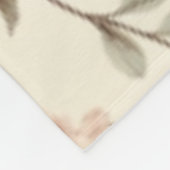 Butterflies en bloemen pasteldecor fleece deken (Hoek)