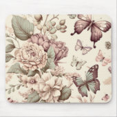 Butterflies en bloemen pasteldecor muismat (Voorkant)