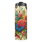 Butterflies en bloemen thermosbeker (Voorkant)