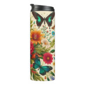 Butterflies en bloemen thermosbeker (Geroteerd rechts)
