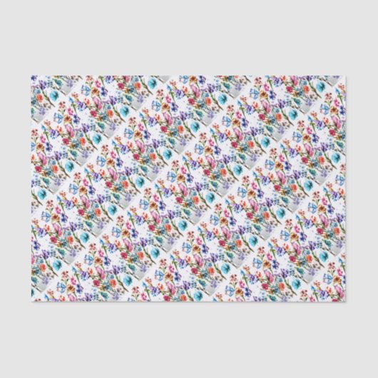 BUTTERFLIES EN BLOEMEN TISSUEPAPIER (Voorkant)