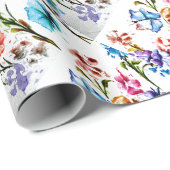 BUTTERFLIES EN BLOEMWRAPPAPIER CADEAUPAPIER (Rol Hoek)