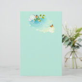 Butterflies en bloesems briefpapier (Staand voorkant)