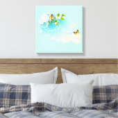 Butterflies en bloesems canvas afdruk (Insitu (Slaapkamer))
