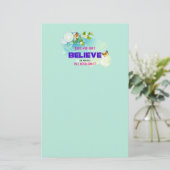 Butterflies en bloesems met een Magic Quote Briefpapier (Staand voorkant)