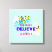 Butterflies en bloesems met een Magic Quote Canvas Afdruk (Voorkant)
