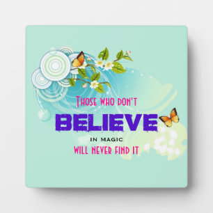 Butterflies en bloesems met een Magic Quote Fotoplaat
