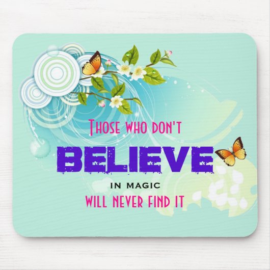 Butterflies en bloesems met een Magic Quote Muismat (Voorkant)