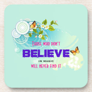 Butterflies en bloesems met een Magic Quote Onderzetter