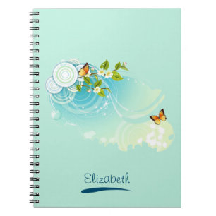 Butterflies en bloesems notitieboek