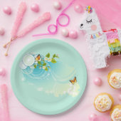 Butterflies en bloesems papieren bordje (Feest)