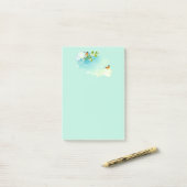 Butterflies en bloesems post-it® notes (Op bureau)