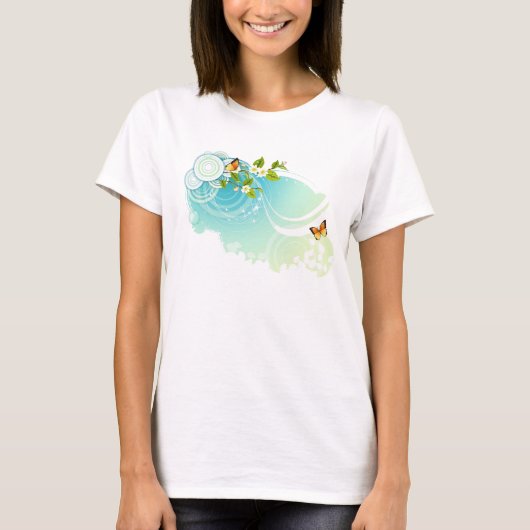 Butterflies en bloesems t-shirt (Voorkant)