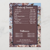 Butterflies en Blossomboom met Foto's Quote Programmakaart (Achterkant)